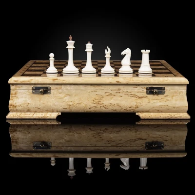 Шахматы "Стаунтон Элегант" из бивня мамонта