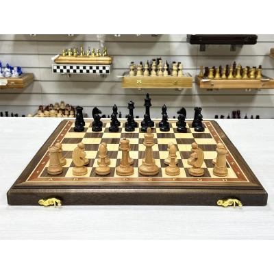 Шахматы турнирные из дуба и бука фигуры с утяжелением