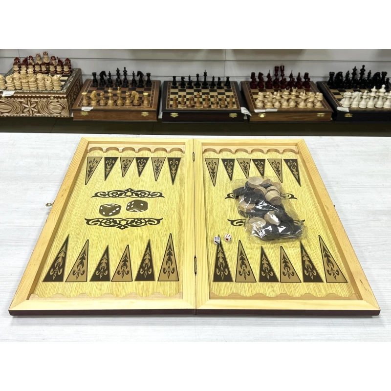 Нарды деревянные Тигр и Лев малые 40 на 40 см