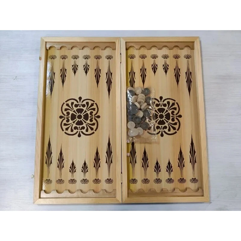 Нарды деревянные Оскал Тигра большие 60 см