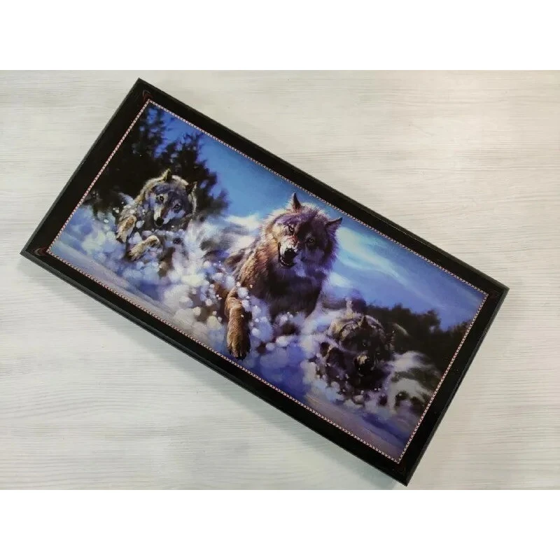 Нарды + Шашки Стая волков большие 60 см