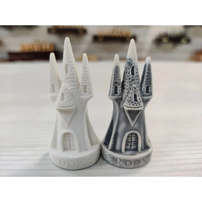 Шахматные фигуры подарочные Средневековье из литьевого мрамора без фигур