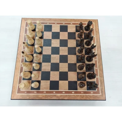 Шахматы подарочные эвкалипт фигуры из граба