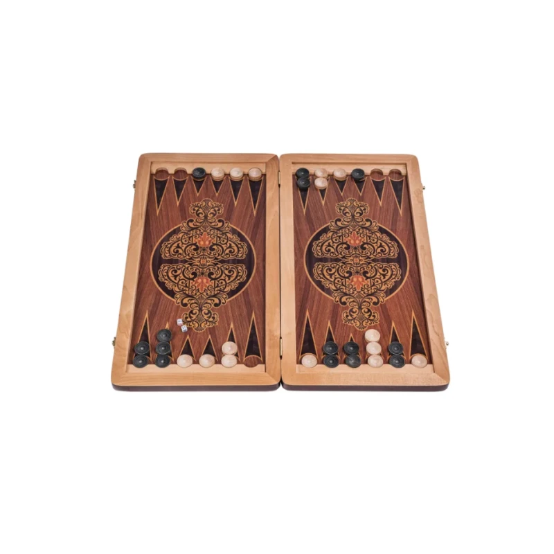 Нарды кожанные Презент коричневые большие 60 см