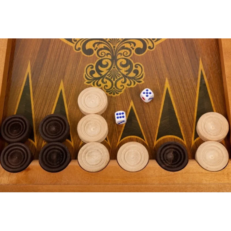 Нарды кожанные Презент коричневые большие 60 см