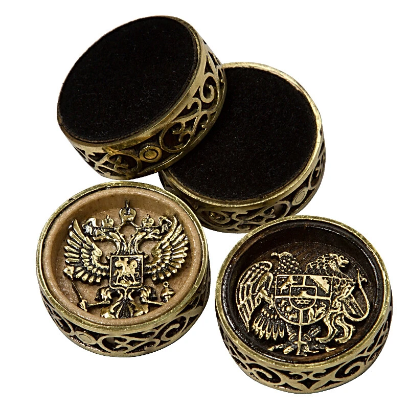 Набор фишек для нард "2 Герба" с бронзой 209, Haleyan