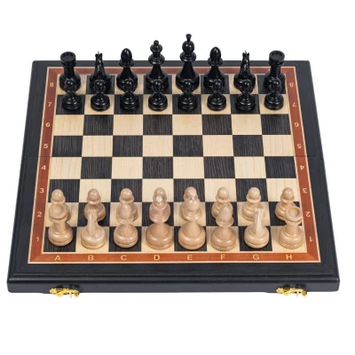 Шахматы подарочные из дерева мореный дуб и бук с утяжеленным