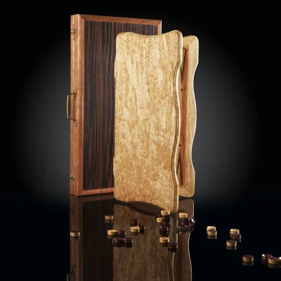 Нарды "Северное сияние" из карельской березы