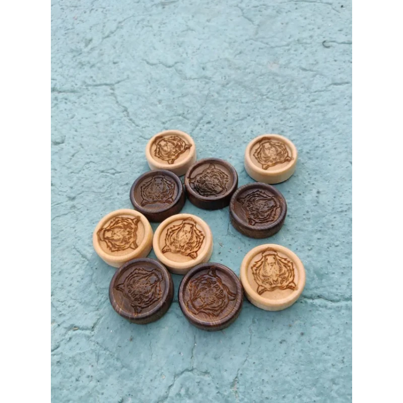 Фишки для нард и шашек резных ручной работы, 26 мм