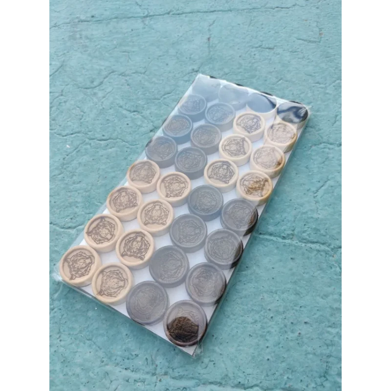 Фишки для нард и шашек резных ручной работы, 26 мм