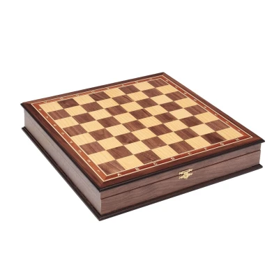 Шахматный ларец Турнирный без фигур орех 40 с ячейками
