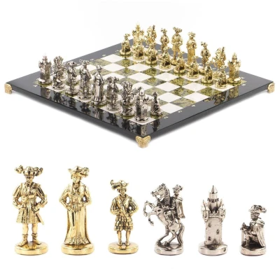 Шахматы "Средневековье" доска 450х450 мм мрамор зм