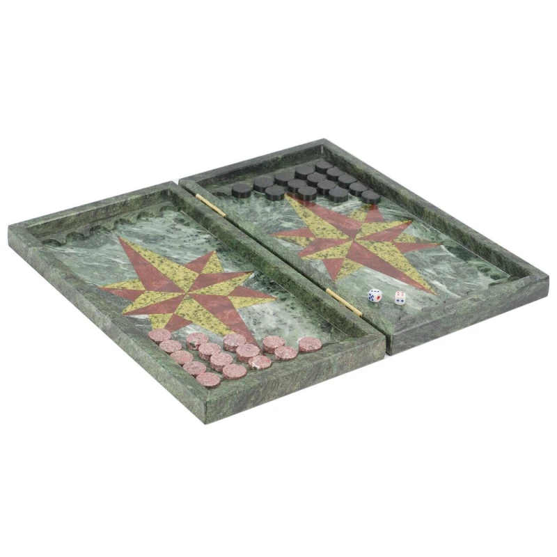 Нарды "Звезда" змеевик, лемезит 