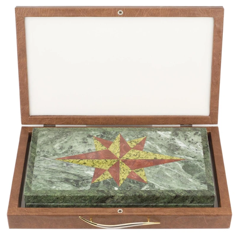 Нарды "Звезда" змеевик, лемезит 