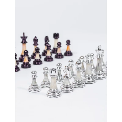 Шахматные фигуры Итальянский дизайн темные Люкс