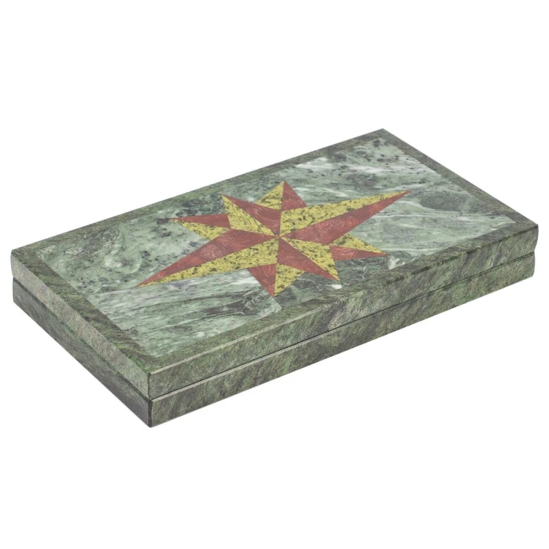 Нарды Звезда лемезит, змеевик 480х440х25 мм