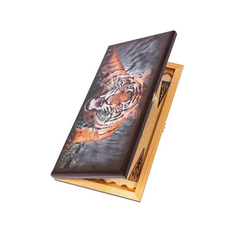 Нарды деревянные Оскал тигра малые 40 на 40 см