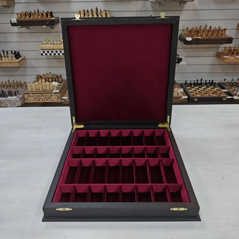 Шахматная доска ларец без фигур моренный дуб 40 см