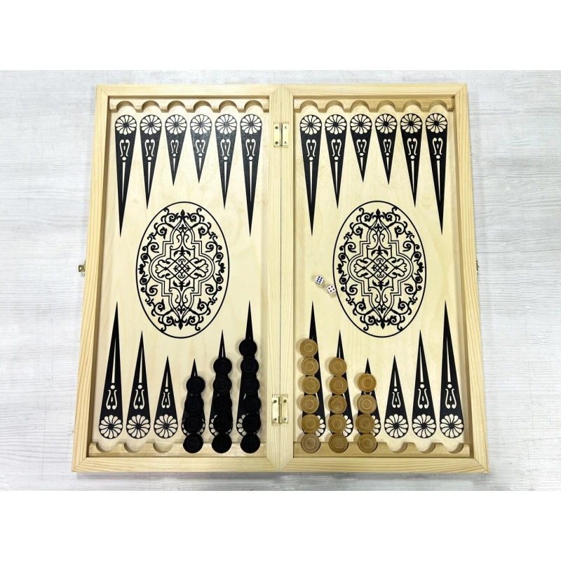 Нарды деревянные большие Орнамент 60 см