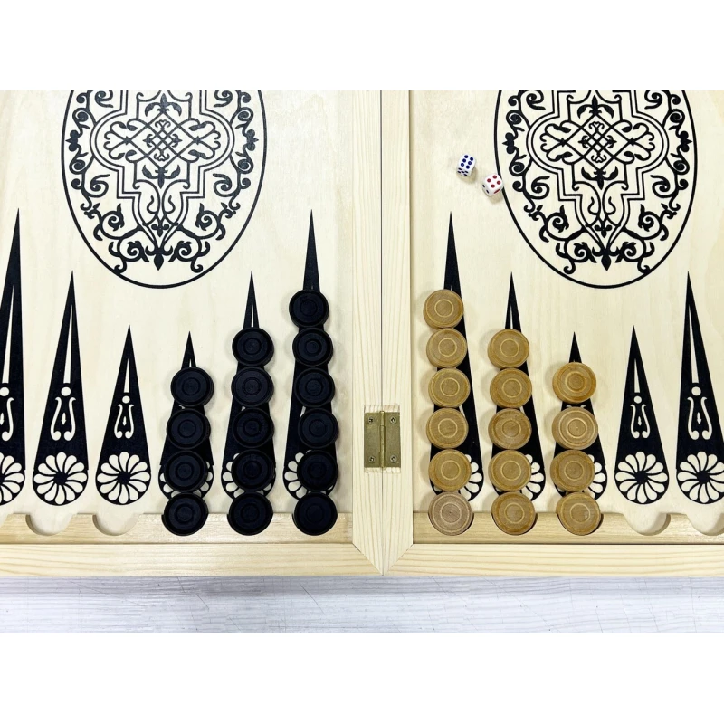 Нарды деревянные большие Орнамент 60 см