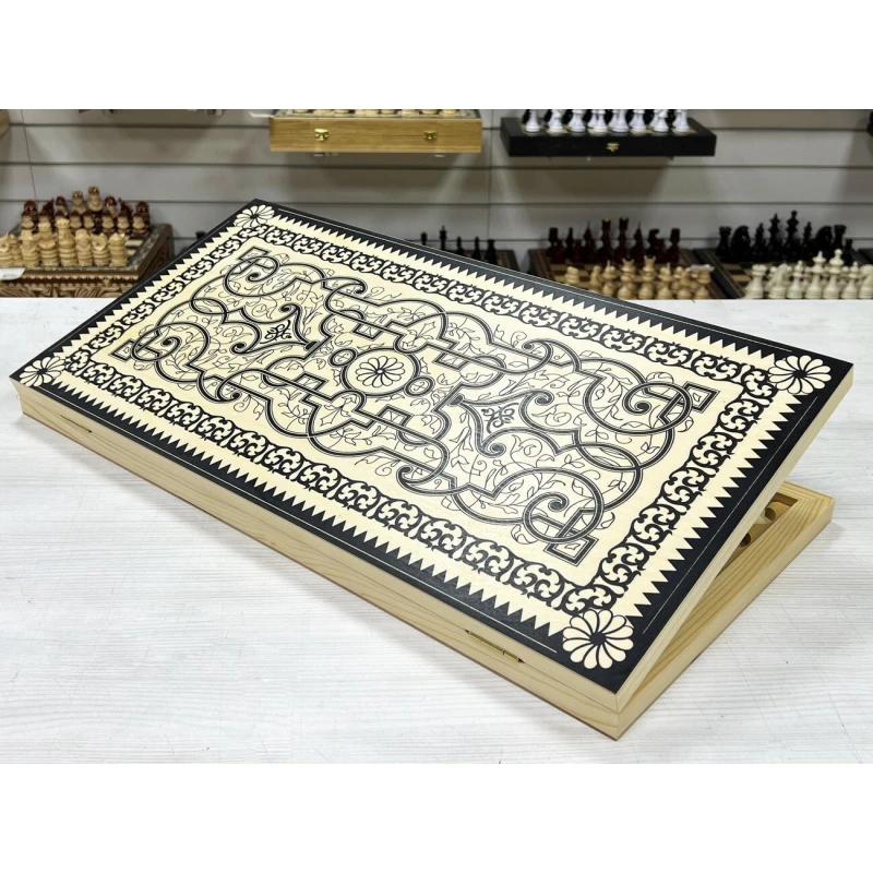 Нарды деревянные большие Орнамент 60 см