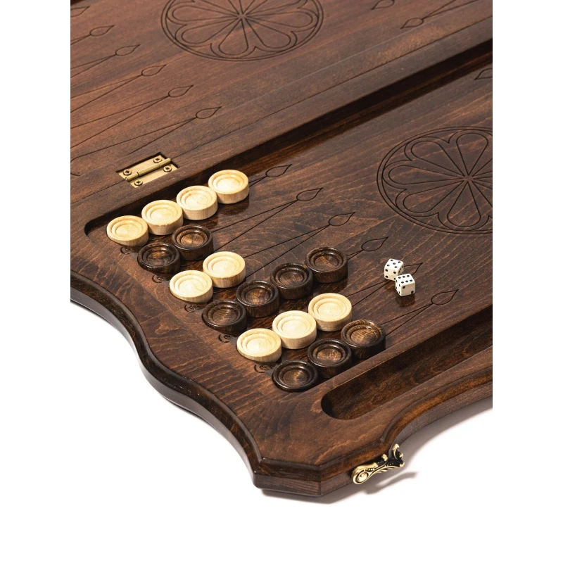 Нарды подарочные резные Паук большие ручной работы