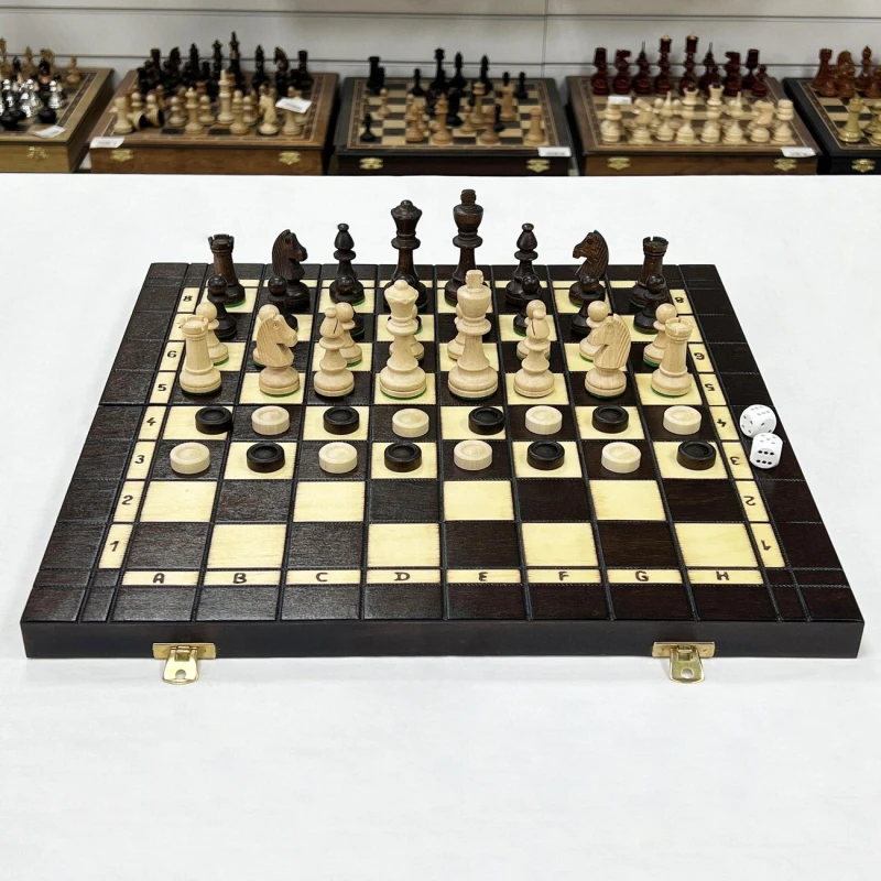 Шахматы, нарды, шашки Путешествие большие Мадон