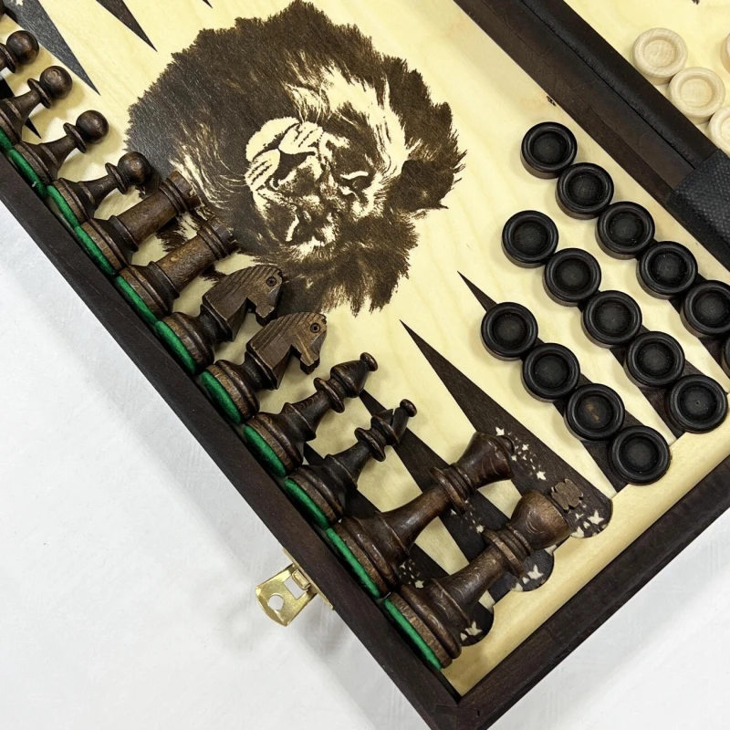 Шахматы, нарды, шашки Путешествие большие Мадон