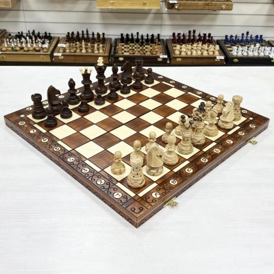 Шахматы подарочные деревянные Амбассадор большие 52 см