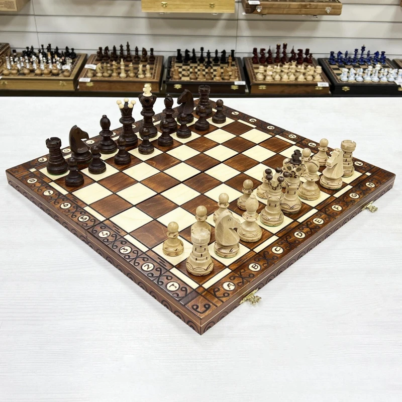 Шахматы подарочные деревянные Амбассадор большие 52 см