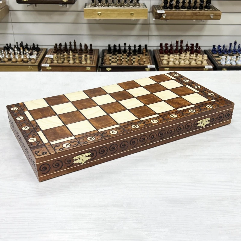 Шахматы подарочные деревянные Амбассадор большие 52 см