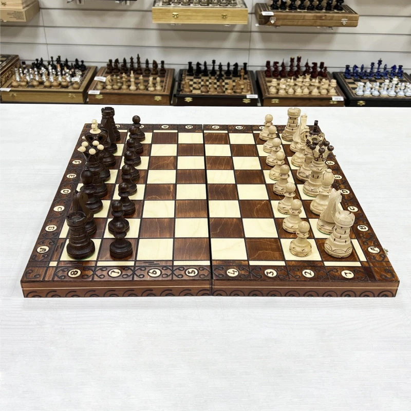 Шахматы подарочные деревянные Амбассадор большие 52 см