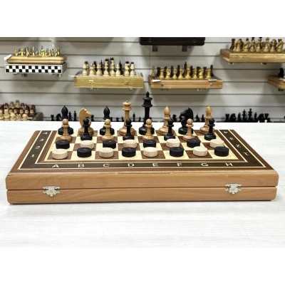 Шахматы нарды деревянные Турнирные красное дерево большие без утяжеления