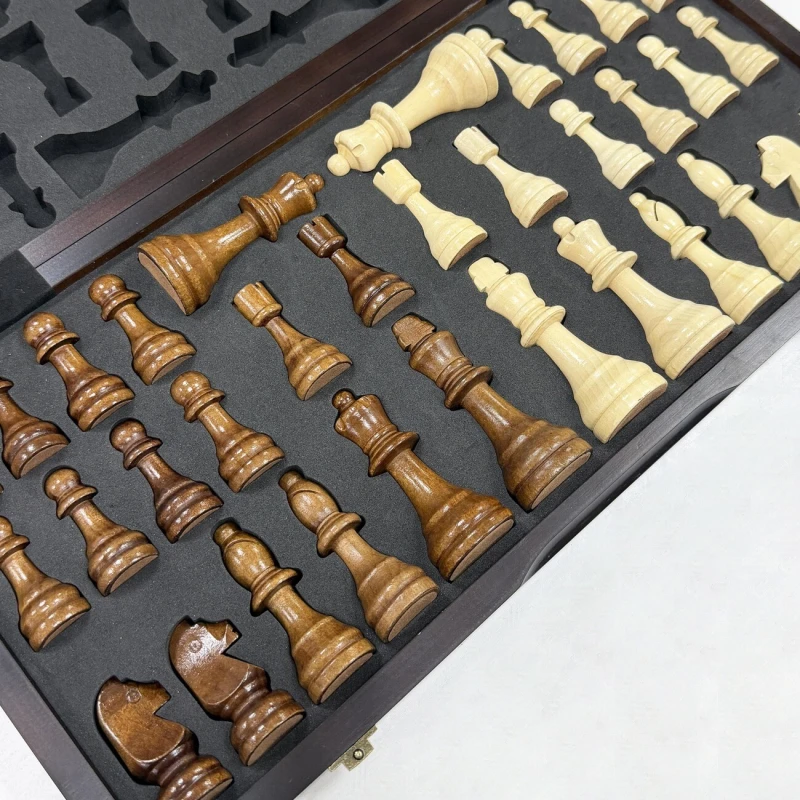 Шахматы деревянные магнитные Эбен 43 см