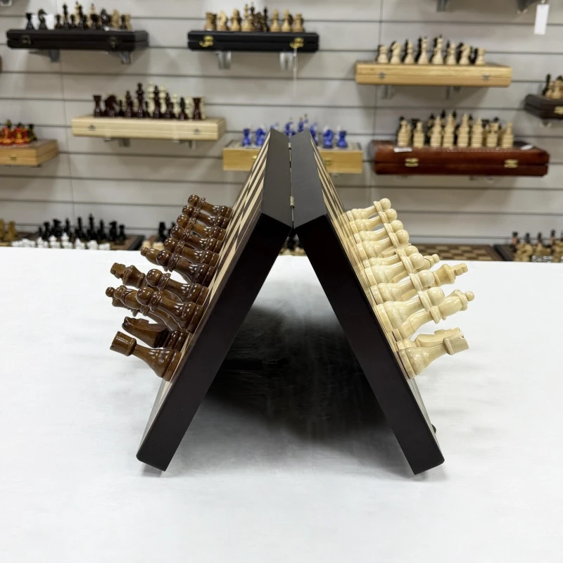 Шахматы деревянные магнитные Эбен 43 см