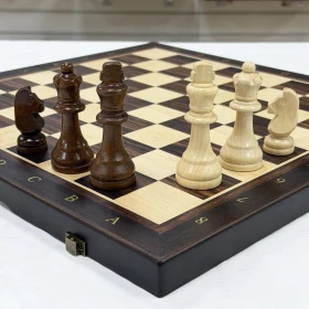 Шахматы деревянные магнитные Эбен 43 см