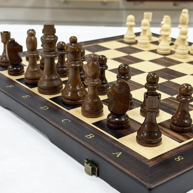Шахматы деревянные магнитные Эбен 43 см