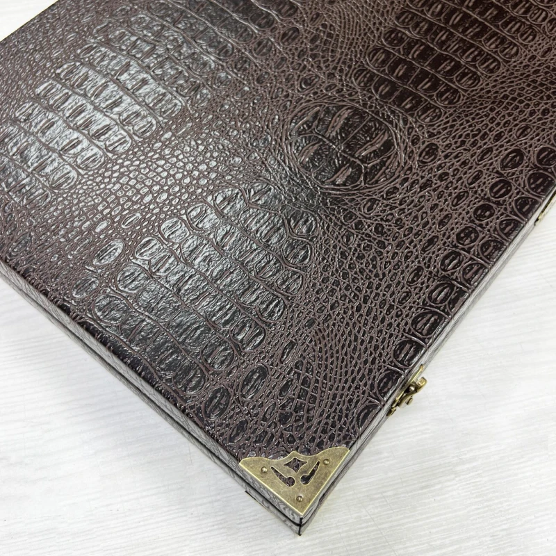 Нарды подарочные в дипломате из эко кожи Медведь большие 62см