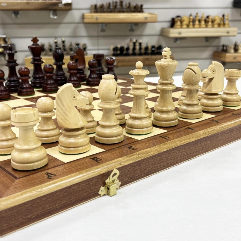 Шахматы деревянные турнирные большие 7 инкрустация