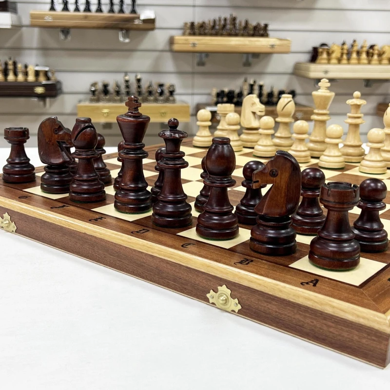 Шахматы деревянные турнирные большие 7 инкрустация