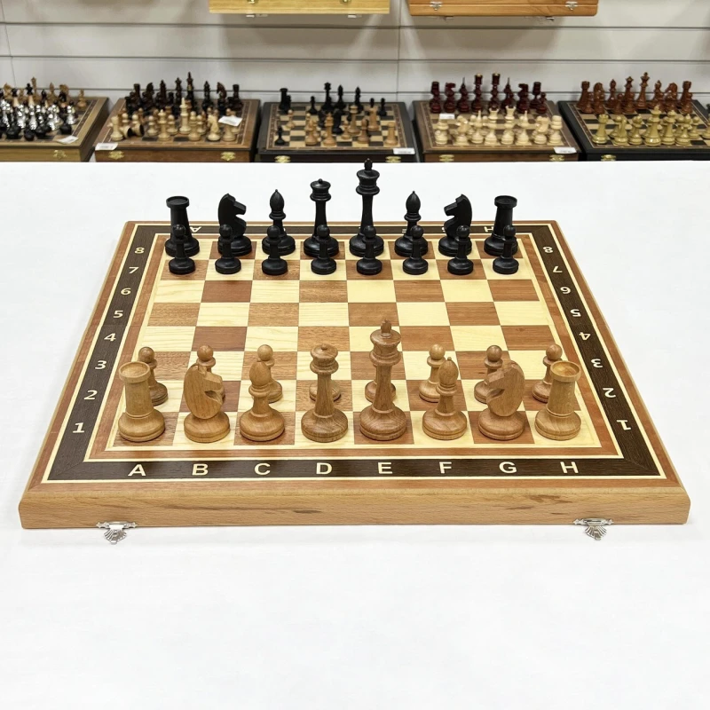 Шахматы Турнир красное дерево с утяжелением