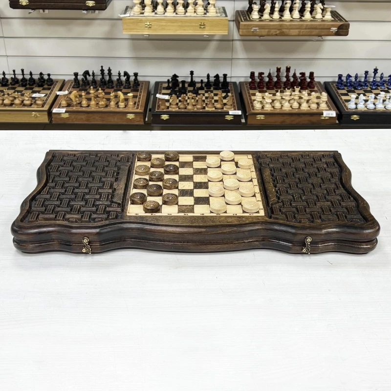 Нарды деревянные резные Гепард 60 см, Artash