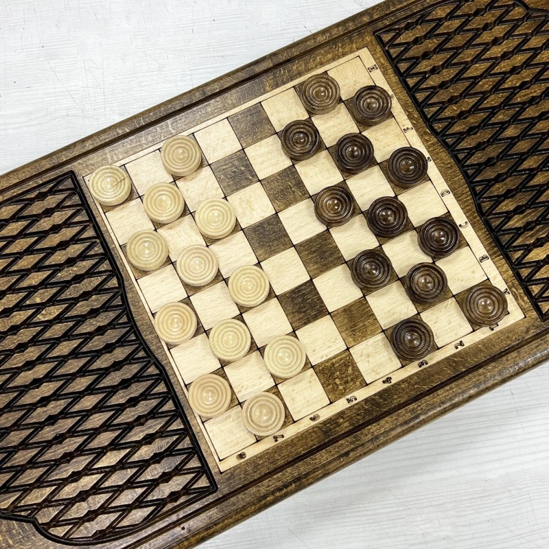 Нарды деревянные резные Лев 60 см, Artash