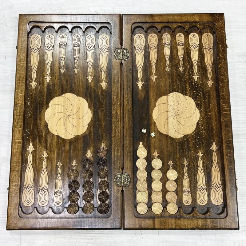 Нарды деревянные резные Лев 60 см, Artash