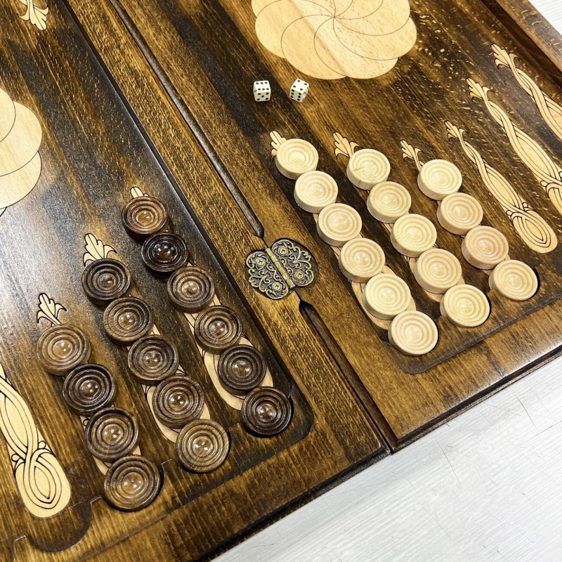 Нарды деревянные резные Тигр 60 см, Artash