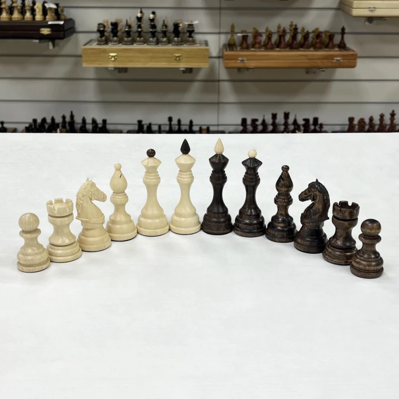 Шахматные фигуры деревянные Бастион матовые без доски