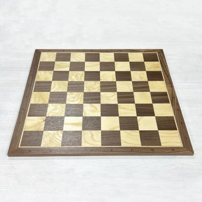 Шахматная доска нескладная орех-ясень 45 см