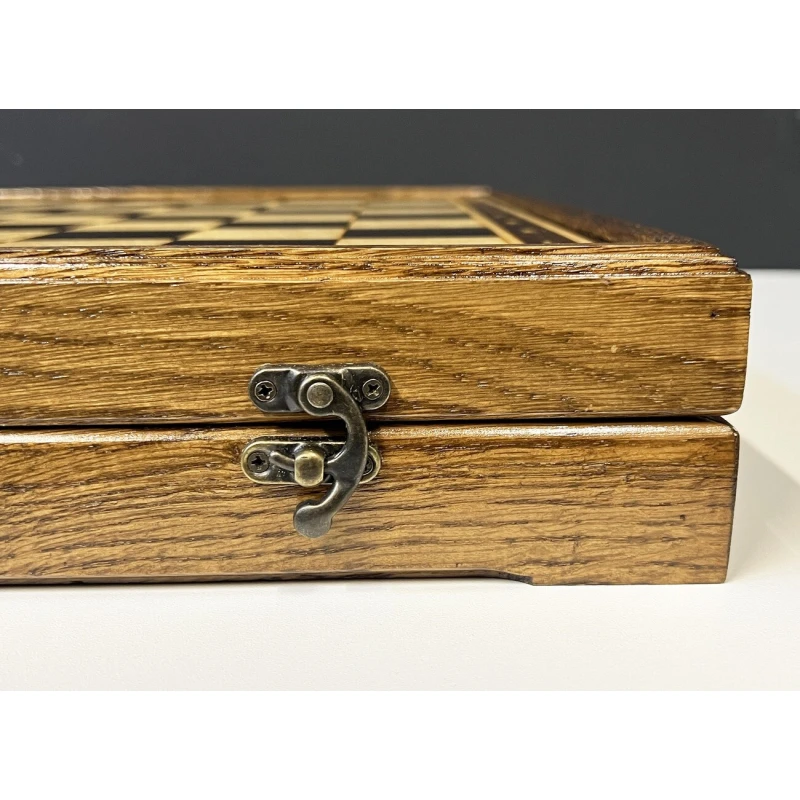 Шахматная доска ларец дубовая без фигур, Hachatyr 40 см