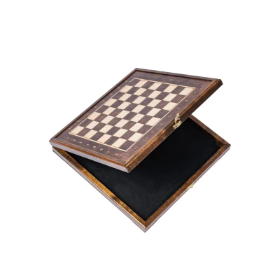 Шахматный ларец из дуба с чехлом без фигур 35 см