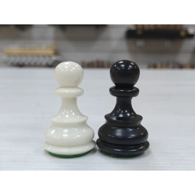 Шахматные фигуры профессиональные черно белые с утяжелением пластик